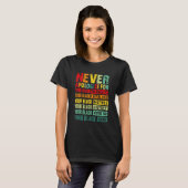 Never Apologize Black History Month BLM Melanin Pr Tシャツ (正面フル)