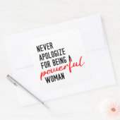 Never Apologize For Being A Powerful Woman Sticker スクエアシール (封筒)