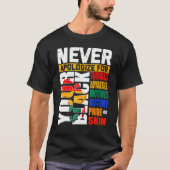 Never Apologize For Your Blackness Black History M Tシャツ (正面)