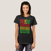 Never Apologize Your Black History Month African A Tシャツ (正面フル)