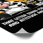 Never Argue With A Short Girl Attitude Funny Angry ポスター (角)