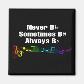 Never B Flat、時にはBシャープな磁石 マグネット