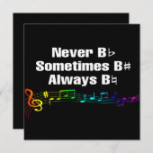 Never B Flat、時にはB Sharp Flatカード (正面/裏面)