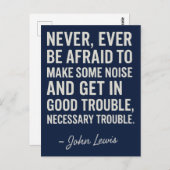 Never Be Afraid to Get in Good Trouble, John Lewis ポストカード (正面/裏面)