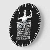 Never Be Ordinary – 女性フィットネス やる気を起こさせる ラージ壁時計 (傾斜)