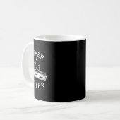 Never Betterおもしろいスケルトンのハロウィーンの衣装の男性を見る コーヒーマグカップ (正面左)