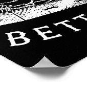 Never Betterおもしろいスケルトンのハロウィーンの衣装の男性を見る ポスター (角)