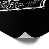 Never Better Skeleton棺の手の素晴らしサインhallow ポスター (角)