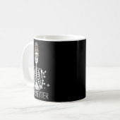 Never Better Skeleton Coffee Halloween Co コーヒーマグカップ (正面左)