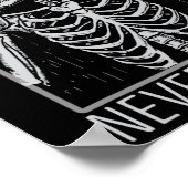 Never Better Skeleton Coffee Halloween Co ポスター (角)