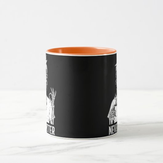 Never Better Skeleton Funny Halloween Coffee Mug マグカップ (中央)