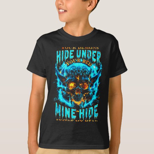 Never Better Skeleton Messy Bunコーヒーを飲む私 Tシャツ (正面)