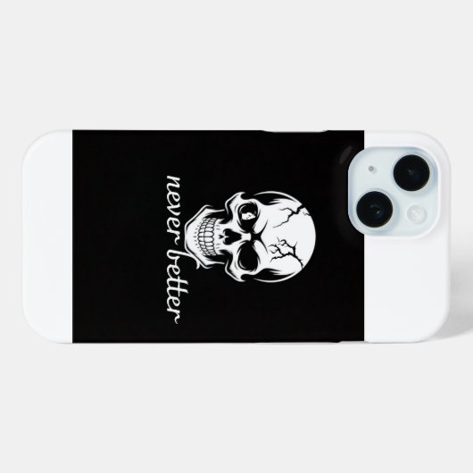 Never Better Skull Graphic Case-Mate iPhoneケース (裏面 (横))