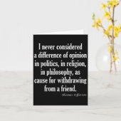 Never Consider Difference In Politics, Religion Or カード (黄色い花)