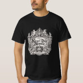 Never Die Alone Gothic Skull Quote T-Shirt Tシャツ (正面)