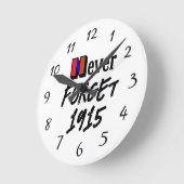 Never Forget 1915 Clock ラウンド壁時計 (傾斜)