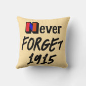 Never Forget 1915 Throw Pillow クッション (裏面)