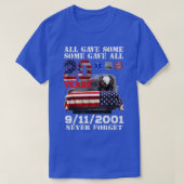 Never Forget 911 20th Anniversary Firefighters Out Tシャツ (デザイン正面)