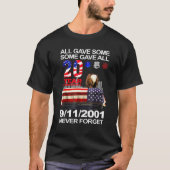 Never Forget 9 11 2001 20th Anniversary Firefighte Tシャツ (正面)