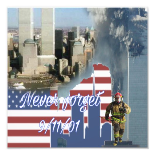 Never Forget 9/11 Tribute フォトプリント (正面)