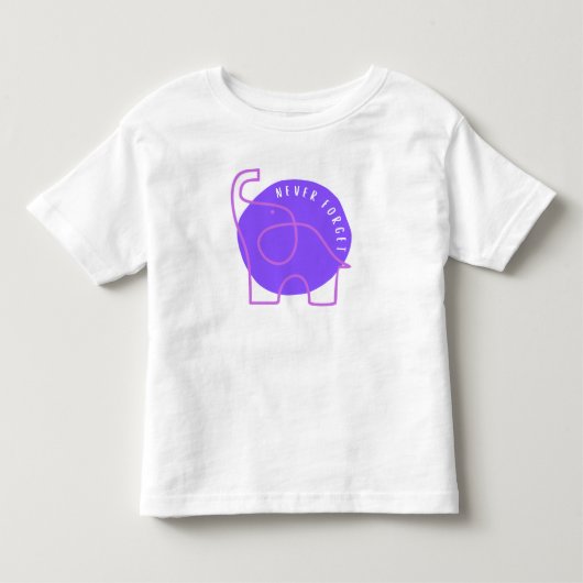 Never Forget ALZ Awareness Shirt トドラーTシャツ (正面)