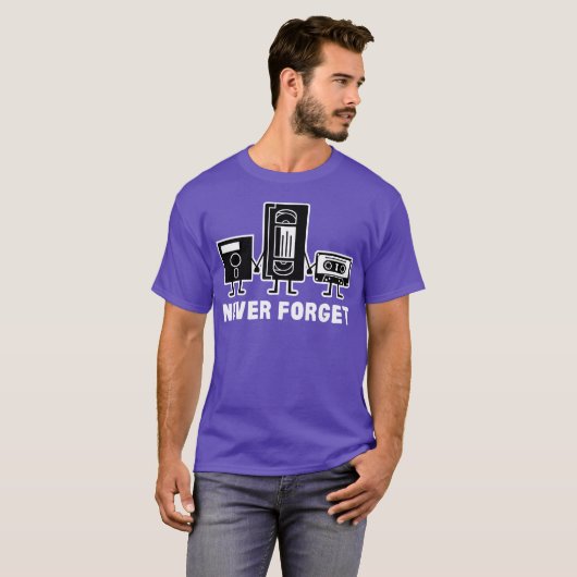 Never Forget Cassetteape gift Tシャツ (正面フル)