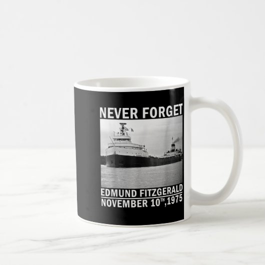 Never Forget – Edmund Fitzgerald Memorial Tee Nov. コーヒーマグカップ (右)