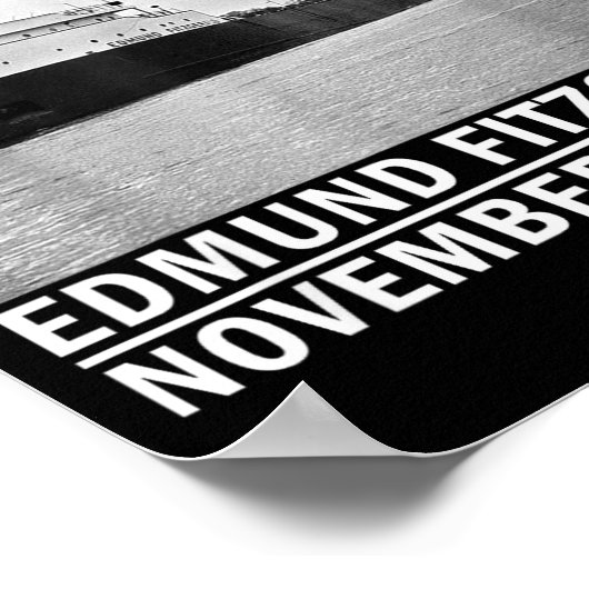 Never Forget – Edmund Fitzgerald Memorial Tee Nov. ポスター (角)