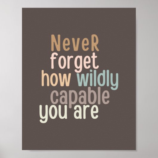 Never Forget How Wildly Capable You Are ポスター (正面)