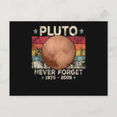 Never Forget Pluto Retro Space Science ポストカード (正面)
