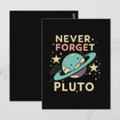 Never Forget Pluto Space Science ポストカード (正面/裏面)