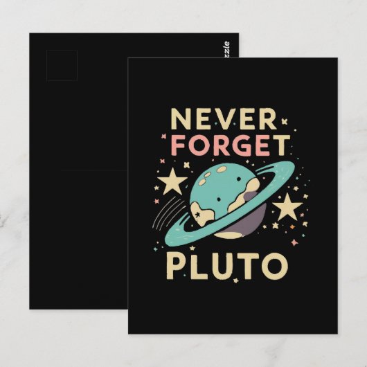 Never Forget Pluto Space Science ポストカード (正面/裏面)