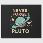 Never Forget Pluto Space Science ラッピングペーパー (フラット)