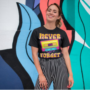 Never Forget Retro Vintage Cassette Tape Graphic Tシャツ