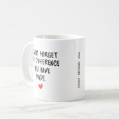 Never Forget The Difference You Have Made コーヒーマグカップ (正面左)