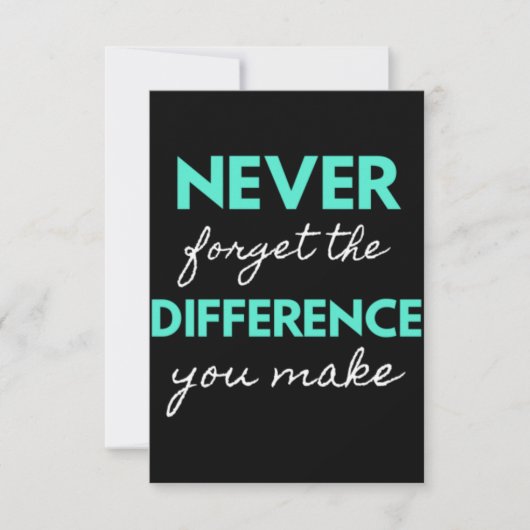 Never Forget The Difference You Make サンキューカード (正面)