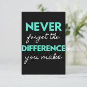 Never Forget The Difference You Make サンキューカード (スタンド正面)