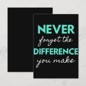 Never Forget The Difference You Make サンキューカード (正面/裏面)