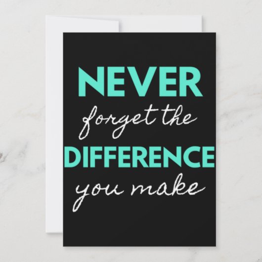 Never Forget The Difference You Make サンキューカード (正面)