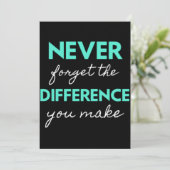 Never Forget The Difference You Make サンキューカード (スタンド正面)