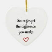 Never Forget The Difference You Make セラミックオーナメント (正面)