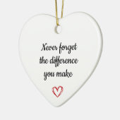 Never Forget The Difference You Make セラミックオーナメント (左)