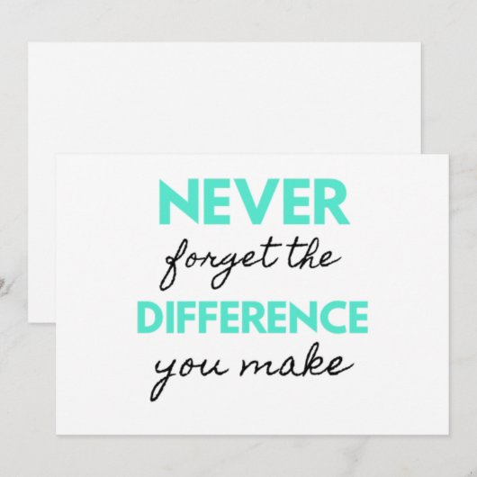 Never Forget The Difference You Make 2 シーズンカード (正面/裏面)