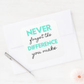 Never Forget The Difference You Make 2 スクエアシール (封筒)
