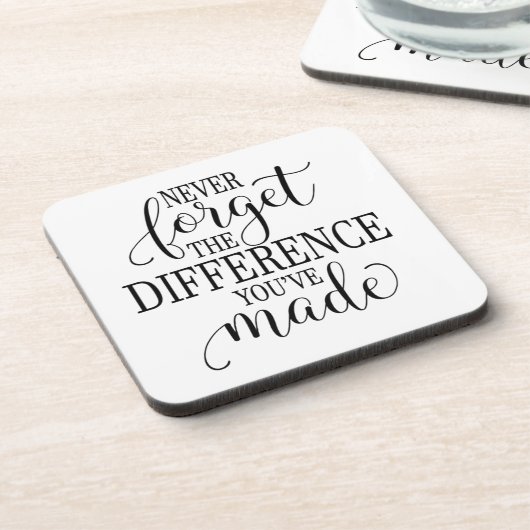 Never Forget the Difference You’ve Made コースター (左側)
