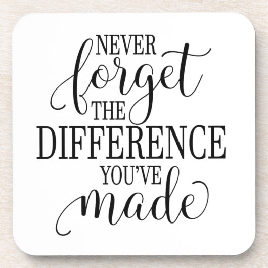 Never Forget the Difference You’ve Made コースター (正面)