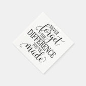 Never Forget the Difference You’ve Made スタンダードカクテルナプキン (角)