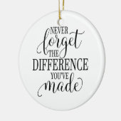 Never Forget the Difference You’ve Made セラミックオーナメント (左)