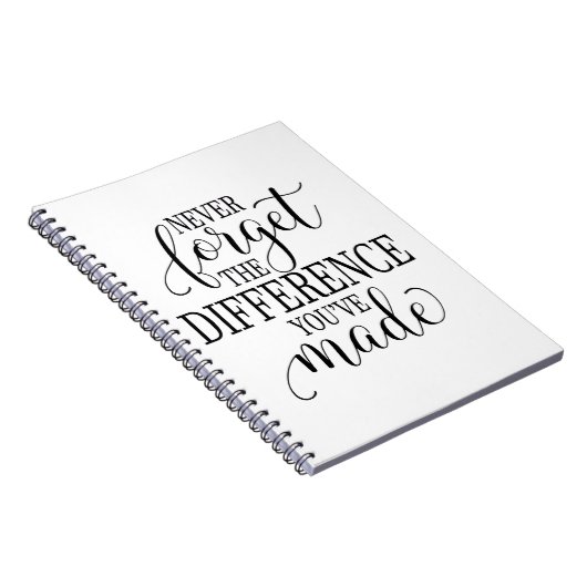 Never Forget the Difference You’ve Made ノートブック (右側)