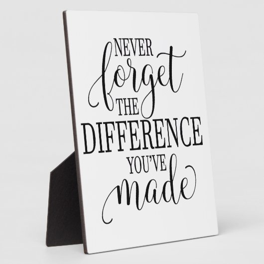 Never Forget the Difference You’ve Made フォトプラーク (側面)